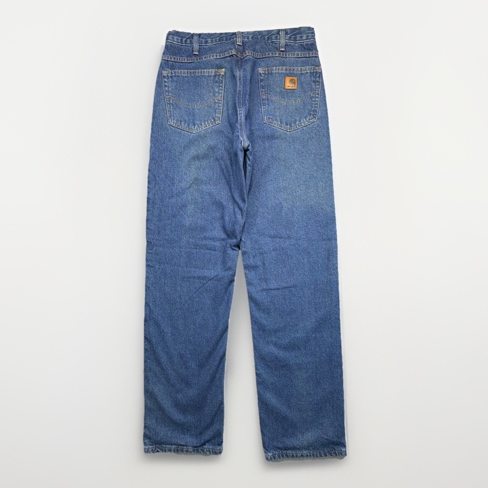 Carhartt B172 DST Flannel Lined Jeans 32x34 Relaxed Fit Denim Workwear